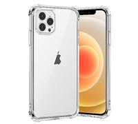 gueche Coque pour iPhone 12 Pro Max, Transparente Silicone TPU Bumper Housse Case Cover, Anti-Jaunissement & Anti-Rayures, Dos Rigide Transparent - HD Clair Étui de Protection