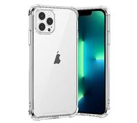 gueche Coque pour iPhone 13 Pro, Transparente Silicone TPU Bumper Housse Phone Case Cover, Anti-Jaunissement & Anti-Rayures, Dos Rigide Transparent - HD Clair Étui de Protection Antichoc