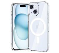 gueche Coque pour iPhone 15, compatible avec MagSafe, transparente, magnétique de qualité militaire, protection contre les chutes, le jaunissement, coque fine de protection robuste et résistante aux