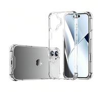 gueche Coque pour iPhone 16 Plus, Transparente Silicone TPU Bumper Housse Case Cover, Anti-Jaunissement & Anti-Rayures, Dos Rigide Transparent - HD Clair Étui de Protection