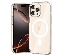 gueche Coque pour iPhone 16 Pro Max, Protection magnétique Contre Les Chutes, Case de Protection Robuste et Durable résistante aux Chocs, Compatible avec MagSafe - Transparent