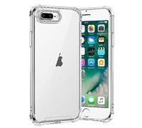 gueche Coque pour iPhone 8 Plus, iPhone 7 Plus, Transparente Silicone TPU Bumper Housse Case Cover, Anti-Jaunissement & Anti-Rayures, Dos Rigide Transparent - HD Clair Étui de Protection