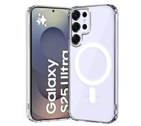 gueche Coque pour Samsung Galaxy S25 Ultra, Transparente Silicone TPU Bumper Housse Case Cover, Compatible avec MagSafe & Anti-Rayures, Dos Rigide Transparent - HD Clair Étui de Protection