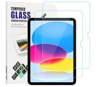 gueche Lot de 2 protections d'écran en verre trempé pour iPad (A16) 11e/10e génération (2025/2025/2023/10,9 pouces), film en verre trempé 99,99 % de clarté HD, compatible avec les coques, résistant