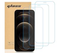 gueche Lot de 3 films de protection d'écran pour iPhone 12 Pro Max, sans rayures, ultra transparent, ultra résistant, dureté 9H, film de protection d'écran HD