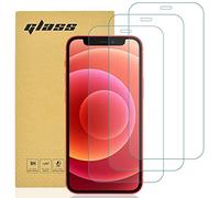 Gueche Lot de 3 protecteurs d'écran en verre trempé pour iPhone 12 Mini Clarté HD 99.99 %, Dureté 9H, aux rayures, à l'huile et aux bords arrondis confortables