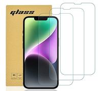gueche [Lot de 3] Verre Trempé compatible iPhone 14 Plus, Protection d'écran Pour iPhone 14 Plus [Extrêmement résistant aux rayures] [Haute définition][Facile à installer]