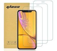 gueche [Lot de 3] Verre Trempé compatible iPhone XR, iPHone 11, 5G Protection d'écran Pour XR [Extrêmement résistant aux rayures] [Haute définition][Facile à installer], Screen protector