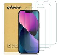 gueche Verre Trempé compatible iPhone 13, iPhone 13 Pro, iPhone 14, [Lot de 3] Protection d'écran Pour iPhone 14 [Extrêmement résistant aux rayures] [Haute définition] [Facile à installer]