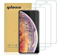 gueche Verre Trempé compatible iPhone X, iPhone XS, iPhone 11 Pro, [Lot de 3] Protection d'écran Pour iPhone X [Extrêmement résistant aux rayures] [Haute définition] [Facile à installer]