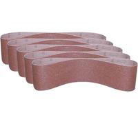Güde 38362 Lot de 5 bandes abrasives K100 SB 150 x 1220 mm (convient à la bande Güde #38352 et meuleuse à disque GBTS 1100) Rouge