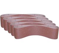 Güde 38362 Lot de 5 bandes abrasives K100 SB 150 x 1220 mm (convient à la bande Güde #38352 et meuleuse à disque GBTS 1100) Rouge