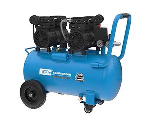 Güde 50138 Airpower 275/8/50 Silent Compresseur à 2 pistons à double piston avec moteur séparé, chaudière de 50 l, 230 V, sans huile