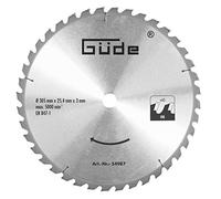 Güde 54987 Lame de scie à bois HM 305 x 25,4 x 60Z (lame en carbure - 305 x 25 mm avec 4 x 60 dents)