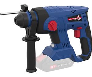 Güde 58453 Akku Bohrhammer BH 18-0 BL (Easy-Energy-Exchange Brushless Series, Lithium Ionen, 18 V, Bohren, Hammerbohren, Meißeln, Drehstopp, 2,2 Joule, SDS plus, LED Licht, ohne Akku und Ladegerät)