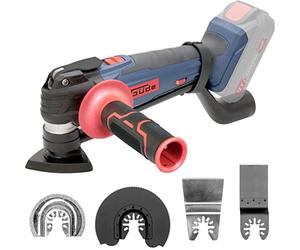 Güde 58509 MW 18-0 Outil multifonction sans fil (18 V, Easy-Energy-Exchange, réglage électronique de la rotation/vitesse d'oscillation, tête d'engrenage en aluminium durable, aspiration de la