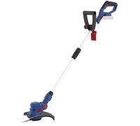 Güde 58599 RT 18-0 Débroussailleuse sans Fil (avec 20 Lames de Rechange, tête de Coupe rotative à 180°, Arceau de Protection des Plantes), Bleu