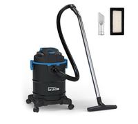 Güde Aspirateur à cendres GA 20-1200 2 en 1 - 1200 W - Bac en acier de 20 | 200 mbar sous pression, 2 pièces. Tube d'aspiration en métal, tuyau d'aspiration de 1,7 m, câble de raccordement de 4 m