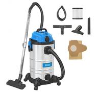 GÜDE Aspirateur eau et poussière Aspirateur industriel à sec GNTS 30L acier inoxydable