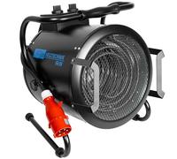 Güde Chauffage électrique GH 9 E (9 kW, 2 niveaux de chauffage 4,5/9 kW, fonction ventilateur, puissance du ventilateur 742 m³/h, angle d'inclinaison et de soufflage, protection contre la surchauffe,