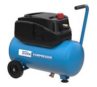 Güde Compresseur 190/08/24 sans huile (pression max. 8 bar, chaudière 24 l, 1200 W, puissance d'aspiration 190 l/min, réducteur de pression, manomètre, vis de vidange de condensat, raccord d'air
