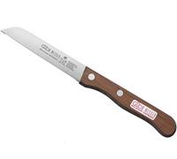 Güde Gemüsemesser, mit Feinverzahnung,Serie, Griff Edelholz Solingen-Couteau légumes perforé, 8 cm, Sigma, Bois précieux Mixte, Marron, Taille Unique