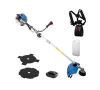 Güde GFS 52.3E Débroussailleuse (moteur 2 temps, 1,45/2 (kW/PS), 52 cm³ de cylindrée, largeur de coupe lame / bobine de fil 25,5/44 cm, démarrage électrique, avec bobine de fil, lame étoile, sangle de