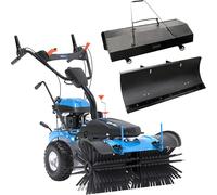 Güde GKM 100.1 Balayeuse - Moteur OHV 4 Temps, cylindrée 173 centimètres Cubes, 3,2 kilowatts, 4,4 CV, 1 mètre de Largeur de Travail, Brosse, Pelle à Neige et réservoir de 72 litres, 3 Vitesses Avant