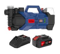 Güde Pompe de jardin GP 18-401-30 sans fil 72 W 18 V batterie 4,0 Ah chargeur rapide Bleu