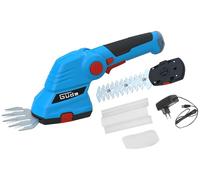 Güde 95508 Kit d'entretien de Jardin sans Fil GPS 7,2 V-1,5 Li-ION (Batterie 7,2 V, Li-ION, kit composé d'un Embout de cisaille à Gazon, haie et Taille-arbuste) Bleu 48 x 10 cm
