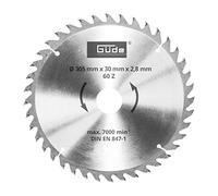 Güde Lame de scie à bois HM 305 x 30 x 60 dents en carbure de tungstène Lame de scie circulaire
