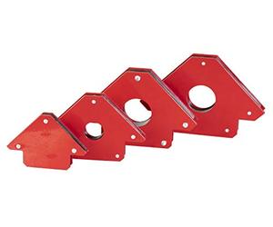 Güde Lot de 4 aimants à souder Rouge