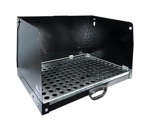 Güde MSK 760 Cabine de soudage mobile (pliable, en tôle d'acier solide, grille galvanisée amovible, poignée de transport, plan de travail 745 x 525 mm, protection contre les rayons UV, les étincelles