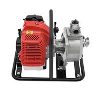 Güde Pompe à eau à essence 2,54 cm - Moteur à deux temps - Pompe à eau à essence 4 temps - Pompe submersible - Rouge - En aluminium - Pour jardin, agriculture, chantier, irrigation, drainage