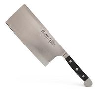 GÜDE Solingen - Couteau à hacher forgé, 18 cm, POM noir, ALPHA - double mitre, fabriqué à la main en Allemagne