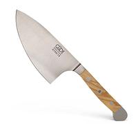 Güde Solingen - Couteau à Herbes Shark forgé, 14 cm, Bois d'olivier, Alpha-Olive - Double mitre, fabriqué à la Main en Allemagne