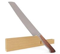 Güde Solingen - Couteau à pain forgé, 22 cm, bois de noyer, CAMINADA, fabriqué à la main en Allemagne