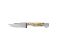 GÜDE Solingen - Couteau de chasse forgé, 11 cm, bois d'olivier, ALPHA-OLIVE - mitre double, fabriqué à la main en Allemagne