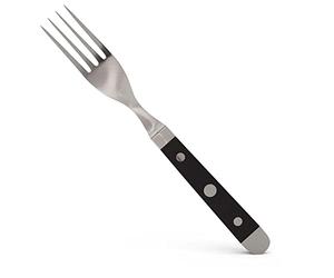 GÜDE Solingen - Fourchette de table forgée, 9 cm, POM noir, ALPHA - double croute, fabriqué à la main en Allemagne