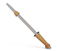 Güde Solingen Tradition - acier à aiguiser forgé, 32 cm, cendre, K.GÜDE, fabriqué à la main en Allemagne, Marron
