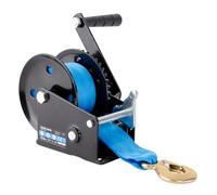 Güde Treuil de sangle GGHW 540/8 (force de traction maximale 540 kg, longueur de sangle 8 m, largeur de sangle 5 cm, crochet de charge avec ouverture goutte, levier de verrouillage, manivelle avec