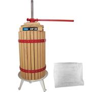 Güde XXL presse-fruits 30 litres | chêne américain | toile de presse et traverses incluses | broche et manivelle stables | presse-fruits presse-vin