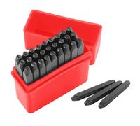 Gueenky 27 Pièces Lettres à Frapper, 2mm Poinçon Lettre Metal, A-Z et "&" Frapper Metal, Chiffre à Frapper pour Estampage Métal Plastique Bois Cuir
