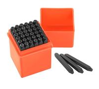 Gueenky 36 Pièces Lettres et Chiffres à Frapper, 2mm Poinçon Lettre Metal, A-Z et 0-9 Lettre a Frapper Metal, Chiffre à Frapper pour Estampage Métal Plastique Bois Cuir