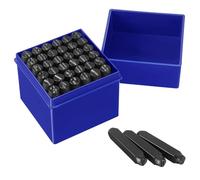 Gueenky 36 Pièces Lettres et Chiffres à Frapper, 8mm Poinçon Lettre Metal, A-Z et 0-9 Lettre a Frapper Metal, Chiffre à Frapper pour Estampage Métal Plastique Bois Cuir