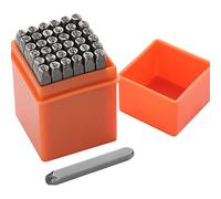 Gueenky 37 Pièces Lettres et Chiffres à Frapper, 3mm Poinçon, A-Z et 0-9, pour Estampage du Métal, du Plastique, du Bois, du Cuir