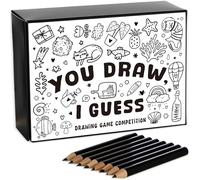 Gueevin 1540 Games Draw, Devinez la frénétiquement rapide, jeu de dessin fantastiquement amusant, un jeu de fête familial avec 5 niveaux de difficulté sauvages