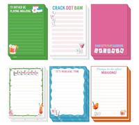 Gueevin Lot de 12 blocs de notes adhésives Mahjong - 14 x 10 cm - Cadeaux pour Noël, anniversaire, Mahjong - Fournitures de décoration de fête