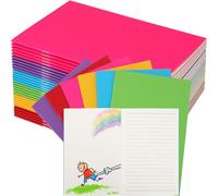 Gueevin Lot de 60 carnets vierges pour enfants pour écrire des histoires en vrac pour étudiants, livres, dessin, pages lignées, loisirs créatifs, 14 x 21,1 cm (6 couleurs, 60 pièces)