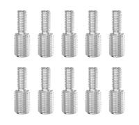 GUEEYUAW 10 Pièces Boulons Giletés à Double Extrémité M3 x 10 mm vers M5 x 10 mm, 304 Acier Inoxydable A2 V2A, Adaptateurs, Réducteurs (Longueur Totale : 20 mm)